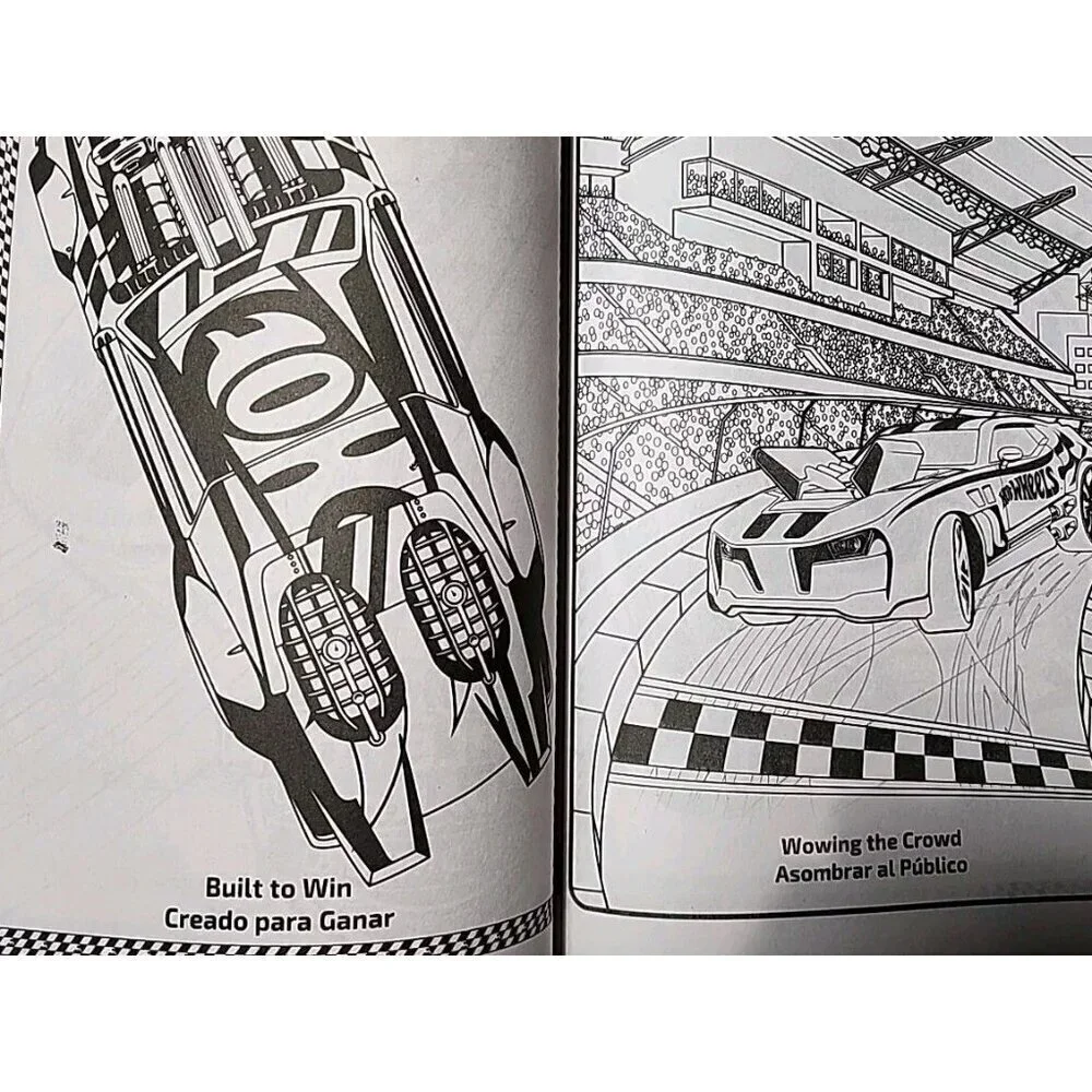 Hot Wheels Coloring & Activity Book Built To Win /Creado Pare Ganar